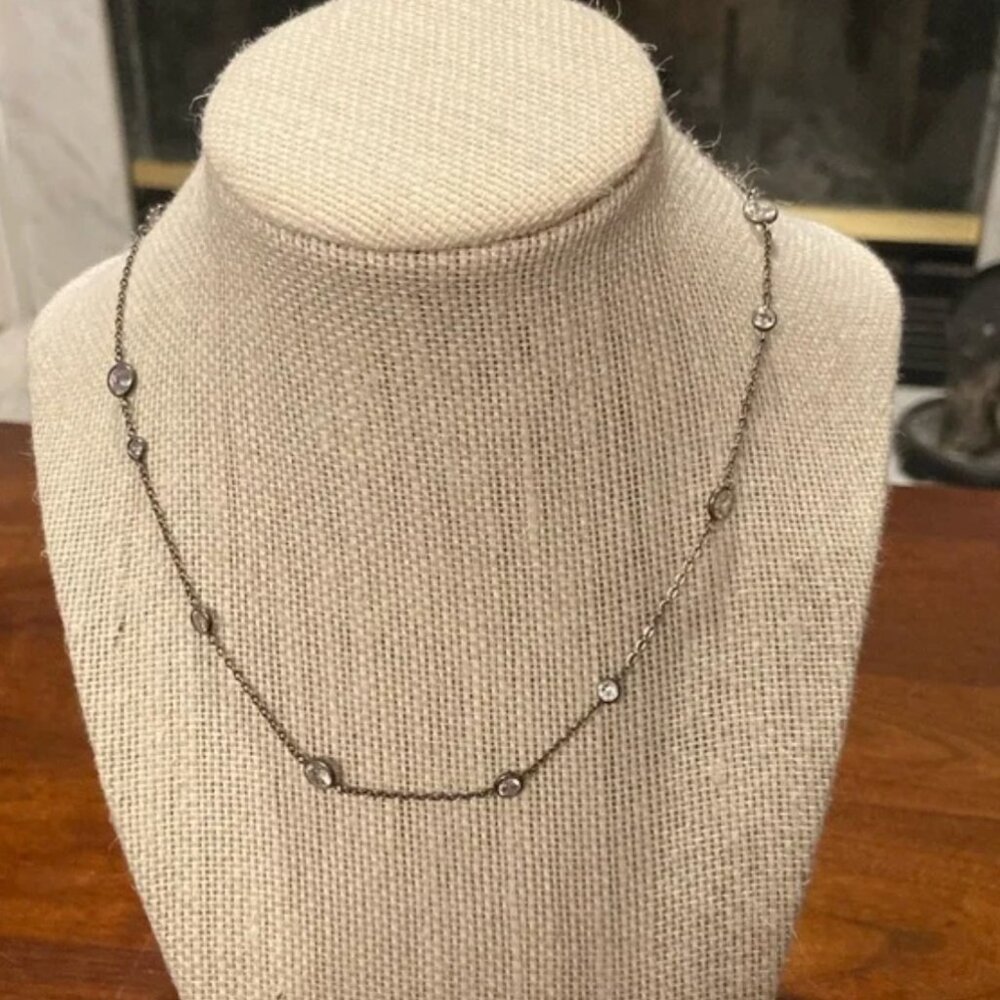 Silpada Retired Scattered Stars Cubic Zironia Sterling Silver Necklace